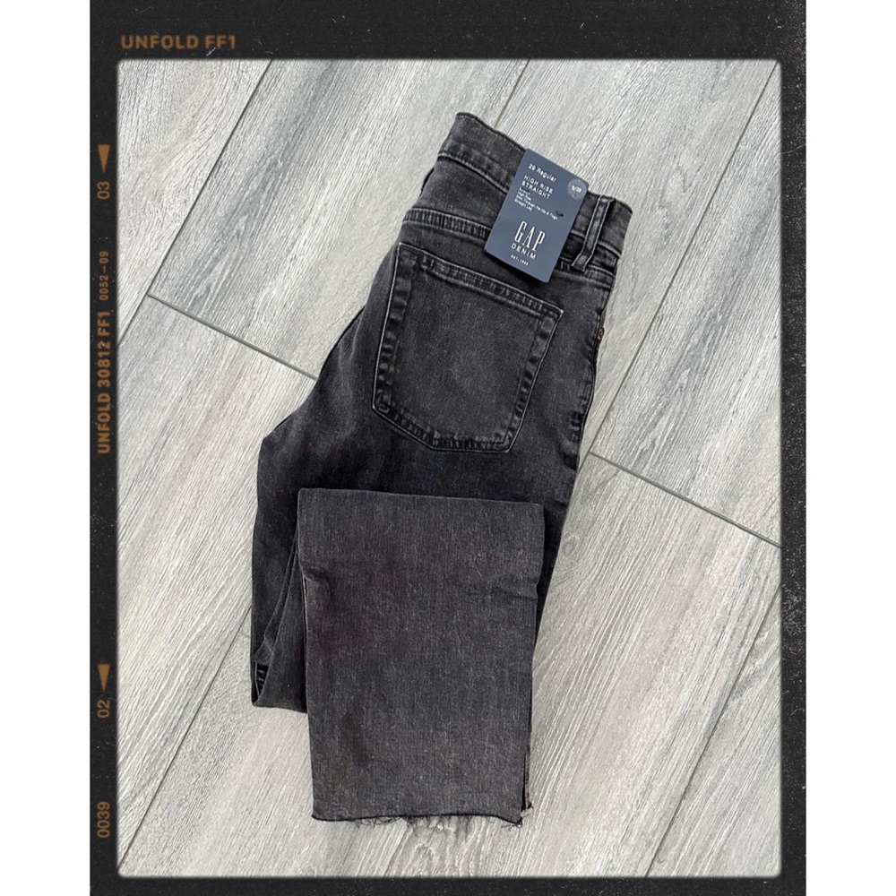 GAP denim High Rise Straight Jeans